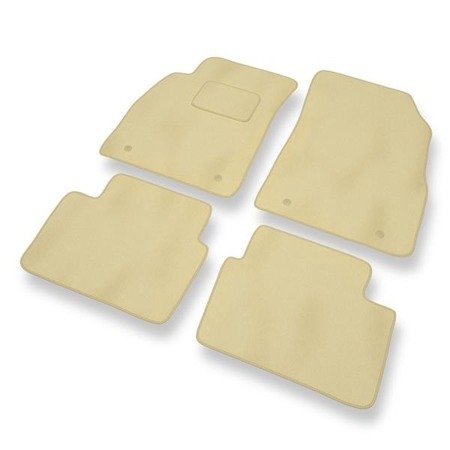 Tapis de sol velours pour Chevrolet Malibu VIII (2012-2016) - Premium tapis de voiture - beige - DGS Autodywan