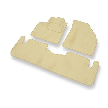 Tapis de sol velours pour Chevrolet Rezzo (2004-2008) - Premium tapis de voiture - beige - DGS Autodywan