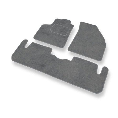 Tapis de sol velours pour Chevrolet Rezzo (2004-2008) - Premium tapis de voiture - gris - DGS Autodywan