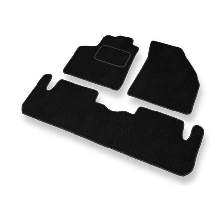 Tapis de sol velours pour Chevrolet Rezzo (2004-2008) - Premium tapis de voiture - noir - DGS Autodywan