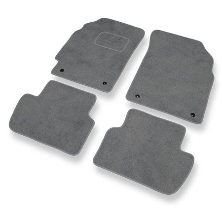 Tapis de sol velours pour Chevrolet Spark II M300 (2010-2015) - Premium tapis de voiture - gris - DGS Autodywan