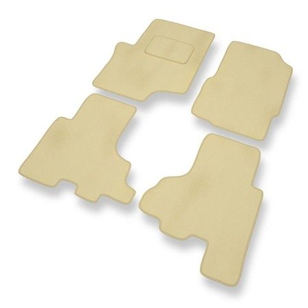 Tapis de sol velours pour Chevrolet TrailBlazer II (2002-2009) - Premium tapis de voiture - beige - DGS Autodywan