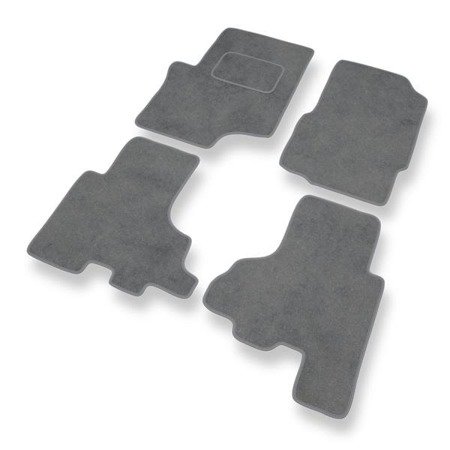 Tapis de sol velours pour Chevrolet TrailBlazer II (2002-2009) - Premium tapis de voiture - gris - DGS Autodywan