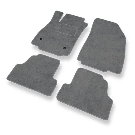 Tapis de sol velours pour Chevrolet Trax (2012-....) - Premium tapis de voiture - gris - DGS Autodywan