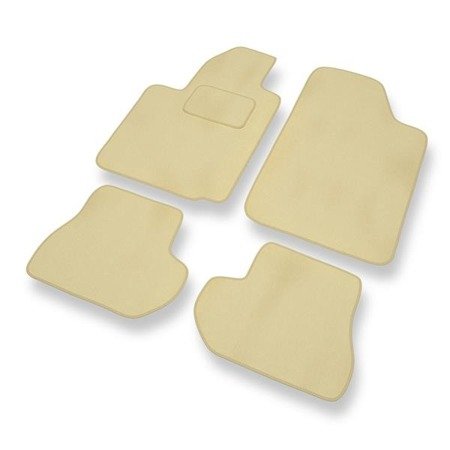 Tapis de sol velours pour Citroen C2 (2003-2010) - Premium tapis de voiture - beige - DGS Autodywan