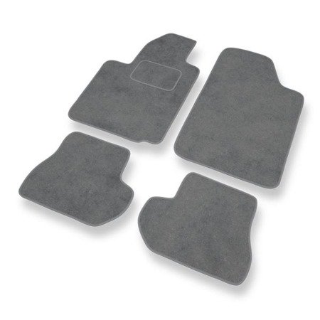 Tapis de sol velours pour Citroen C2 (2003-2010) - Premium tapis de voiture - gris - DGS Autodywan