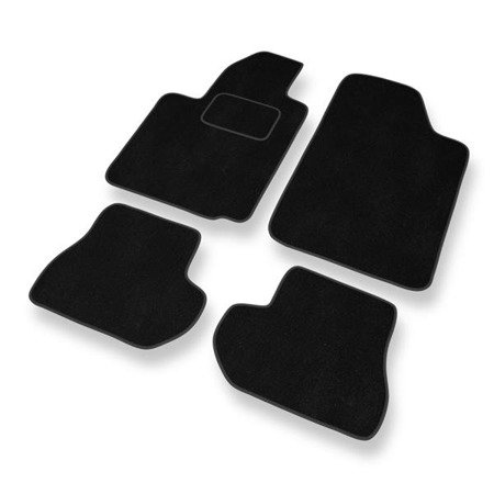 Tapis de sol velours pour Citroen C2 (2003-2010) - Premium tapis de voiture - noir - DGS Autodywan