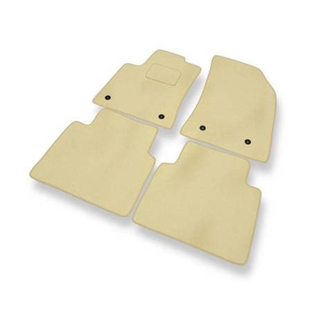 Tapis de sol velours pour Citroen C3 Aircross (2017-....) - Premium tapis de voiture - beige - DGS Autodywan