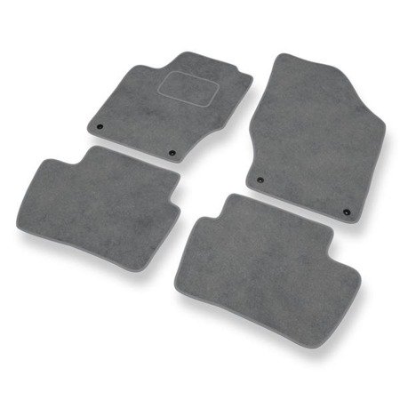 Tapis de sol velours pour Citroen C4 II (2010-2018) - Premium tapis de voiture - gris - DGS Autodywan