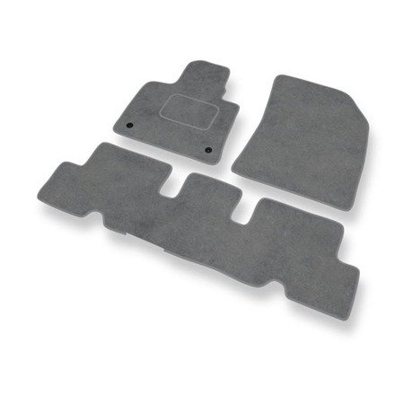 Tapis de sol velours pour Citroen C4 Picasso II (2013-2018) - Premium tapis de voiture - gris - DGS Autodywan