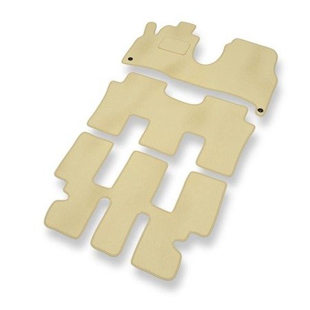 Tapis de sol velours pour Citroen C8 (2002-2014) - Premium tapis de voiture - beige - DGS Autodywan