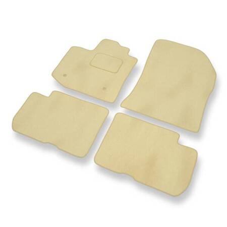 Tapis de sol velours pour Dacia Dokker (2012-2021) - Premium tapis de voiture - beige - DGS Autodywan