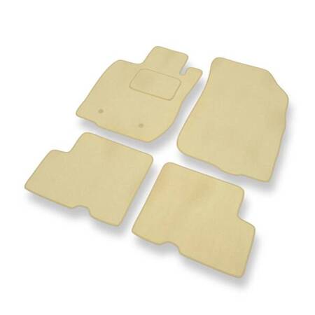 Tapis de sol velours pour Dacia Duster I (2010-2017) - Premium tapis de voiture - beige - DGS Autodywan