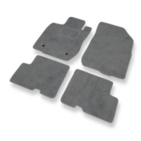 Tapis de sol velours pour Dacia Logan I, II (2004-2020) - Premium tapis de voiture - gris - DGS Autodywan