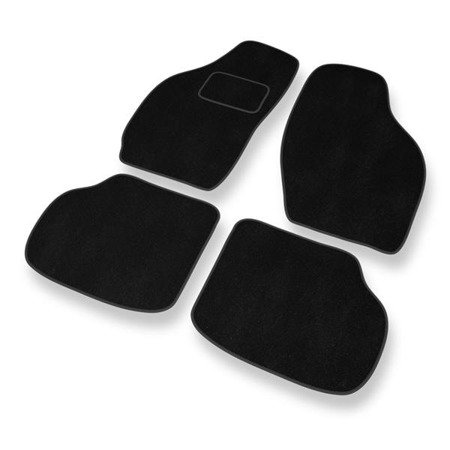 Tapis de sol velours pour Daewoo Tico (1991-2001) - Premium tapis de voiture - noir - DGS Autodywan