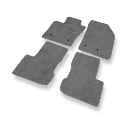 Tapis de sol velours pour Fiat 500X (2015-....) - Premium tapis de voiture - gris - DGS Autodywan