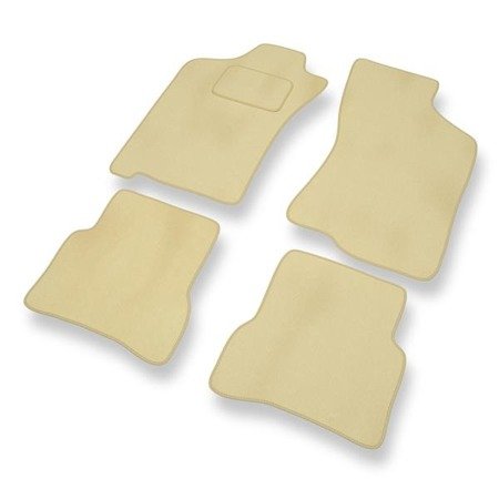 Tapis de sol velours pour Fiat Albea (2002-2010) - Premium tapis de voiture - beige - DGS Autodywan