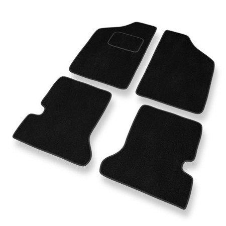 Tapis de sol velours pour Fiat Cinquecento (1990-1998) - Premium tapis de voiture - noir - DGS Autodywan