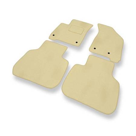 Tapis de sol velours pour Fiat Freemont (2011-2016) - Premium tapis de voiture - beige - DGS Autodywan