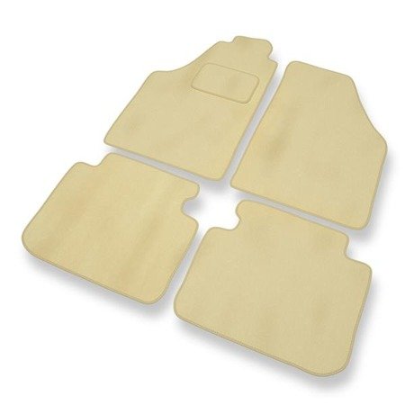 Tapis de sol velours pour Fiat Idea (2003-2012) - Premium tapis de voiture - beige - DGS Autodywan