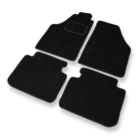 Tapis de sol velours pour Fiat Idea (2003-2012) - Premium tapis de voiture - noir - DGS Autodywan