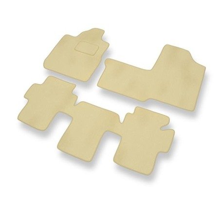 Tapis de sol velours pour Fiat Multipla (1998-2010) - Premium tapis de voiture - beige - DGS Autodywan