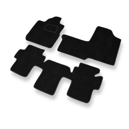 Tapis de sol velours pour Fiat Multipla (1998-2010) - Premium tapis de voiture - noir - DGS Autodywan