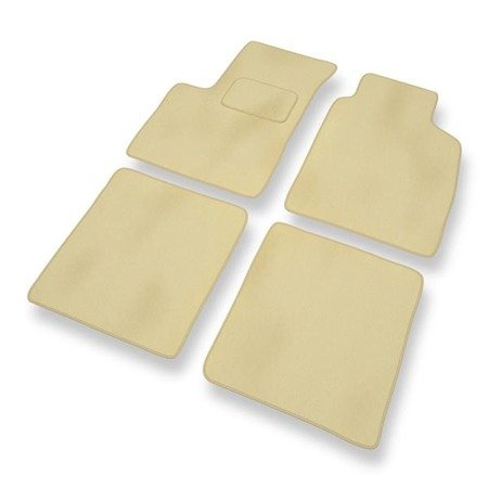 Tapis de sol velours pour Fiat Panda II (2003-2012) - Premium tapis de voiture - beige - DGS Autodywan