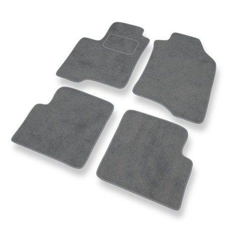 Tapis de sol velours pour Fiat Panda III (2012-....) - Premium tapis de voiture - gris - DGS Autodywan