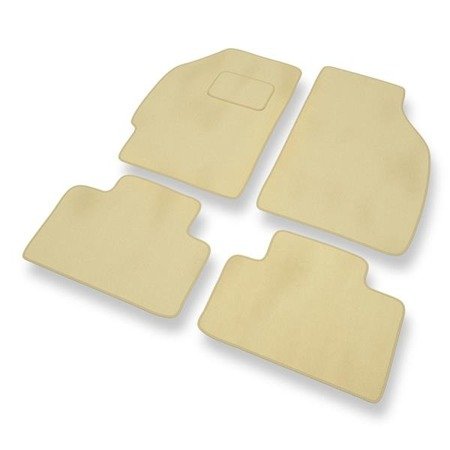 Tapis de sol velours pour Fiat Punto II (1999-2011) - Premium tapis de voiture - beige - DGS Autodywan