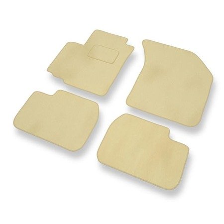 Tapis de sol velours pour Fiat Sedici (2005-2014) - Premium tapis de voiture - beige - DGS Autodywan