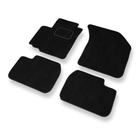 Tapis de sol velours pour Fiat Sedici (2005-2014) - Premium tapis de voiture - noir - DGS Autodywan