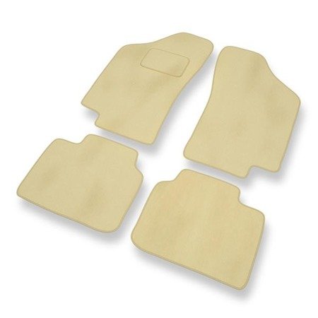 Tapis de sol velours pour Fiat Tipo I (1988-1995) - Premium tapis de voiture - beige - DGS Autodywan