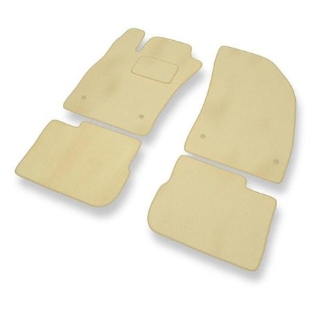 Tapis de sol velours pour Fiat Tipo II (2015-....) - Premium tapis de voiture - beige - DGS Autodywan