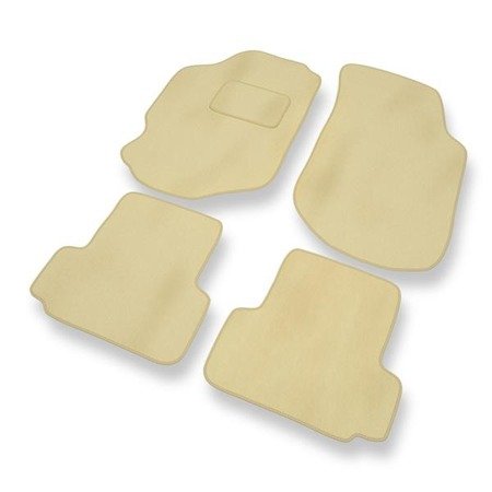 Tapis de sol velours pour Ford Escort VI (1995-2000) - Premium tapis de voiture - beige - DGS Autodywan