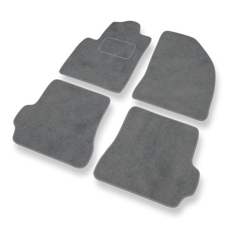 Tapis de sol velours pour Ford Fiesta V (2002-2008) - Premium tapis de voiture - gris - DGS Autodywan