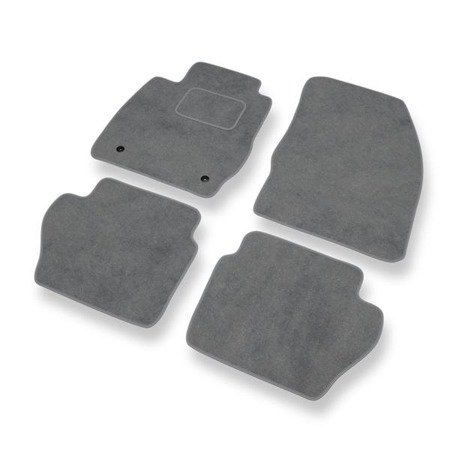 Tapis de sol velours pour Ford Fiesta VI (2008-2012) - Premium tapis de voiture - gris - DGS Autodywan