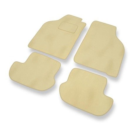 Tapis de sol velours pour Ford KA I (1996-2008) - Premium tapis de voiture - beige - DGS Autodywan