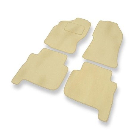 Tapis de sol velours pour Ford Maverick I (3 portes) (1993-2000) - Premium tapis de voiture - beige - DGS Autodywan