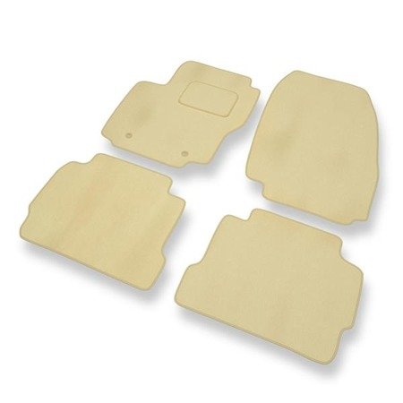 Tapis de sol velours pour Ford Mondeo IV (2007-2014) - Premium tapis de voiture - beige - DGS Autodywan