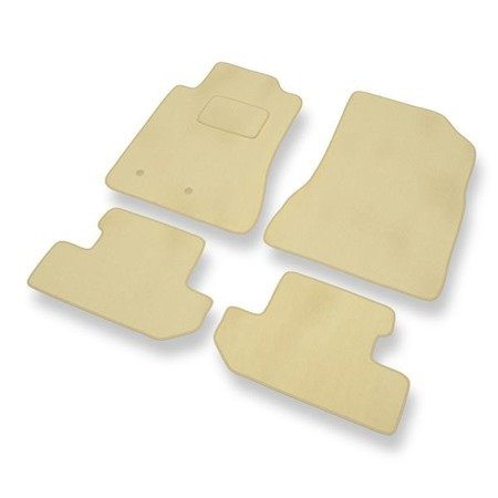 Tapis de sol velours pour Ford Mustang VI (2014-....) - Premium tapis de voiture - beige - DGS Autodywan