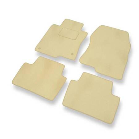 Tapis de sol velours pour Honda Accord VIII (2008-2016) - Premium tapis de voiture - beige - DGS Autodywan