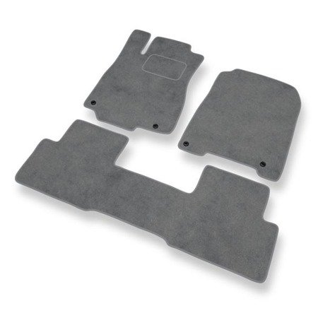 Tapis de sol velours pour Honda CR-V IV (2012-2018) - Premium tapis de voiture - gris - DGS Autodywan