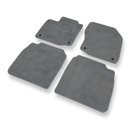 Tapis de sol velours pour Honda Civic IX (3 portes, 5 portes) (2012-2017) - Premium tapis de voiture - gris - DGS Autodywan