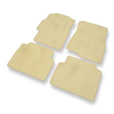 Tapis de sol velours pour Honda Civic VI (5 portes) (1996-2000) - Premium tapis de voiture - beige - DGS Autodywan