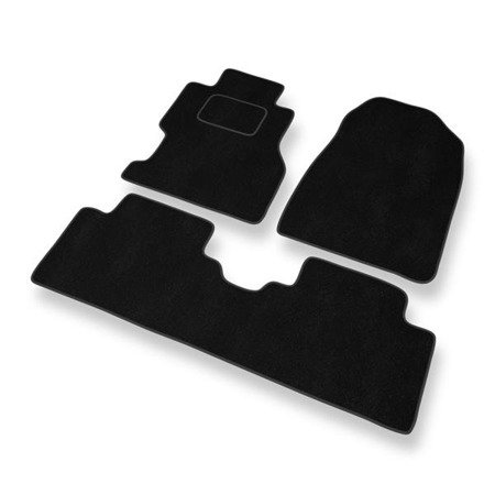 Tapis de sol velours pour Honda Civic VII (3 portes, 4 portes) (2001-2005) - Premium tapis de voiture - noir - DGS Autodywan