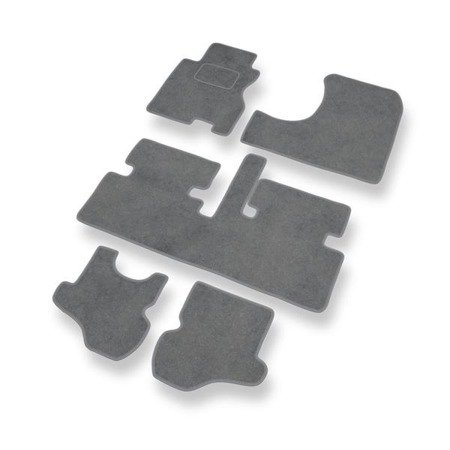 Tapis de sol velours pour Honda Stream I (2001-2006) - Premium tapis de voiture - gris - DGS Autodywan