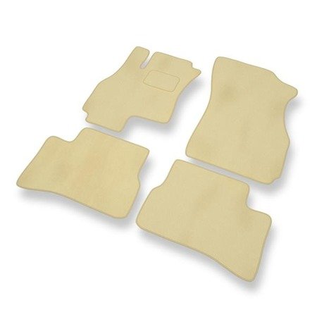 Tapis de sol velours pour Hyundai Accent II (2000-2005) - Premium tapis de voiture - beige - DGS Autodywan