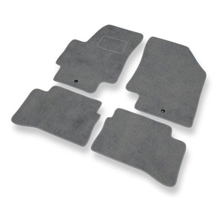 Tapis de sol velours pour Hyundai Accent III (2006-2011) - Premium tapis de voiture - gris - DGS Autodywan