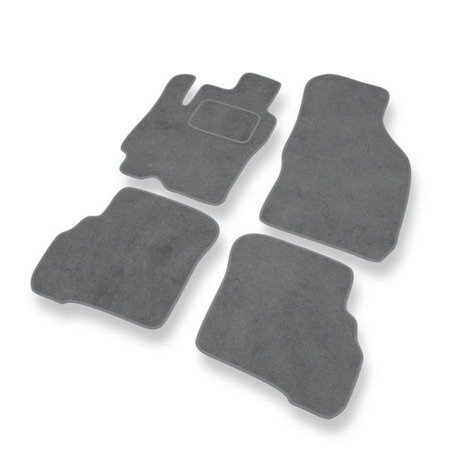 Tapis de sol velours pour Hyundai Atos I (1997-2004) - Premium tapis de voiture - gris - DGS Autodywan